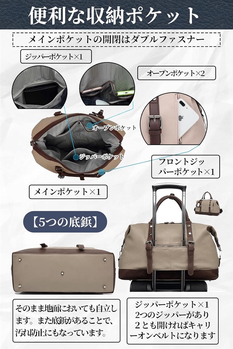 マルベリー　2way ボストンバック　旅行バッグ　ショルダー　チャーム　南京錠 ボストンバッグ ダイヤルロック式南京錠 鍵付き 3way 旅行バッグ 旅行