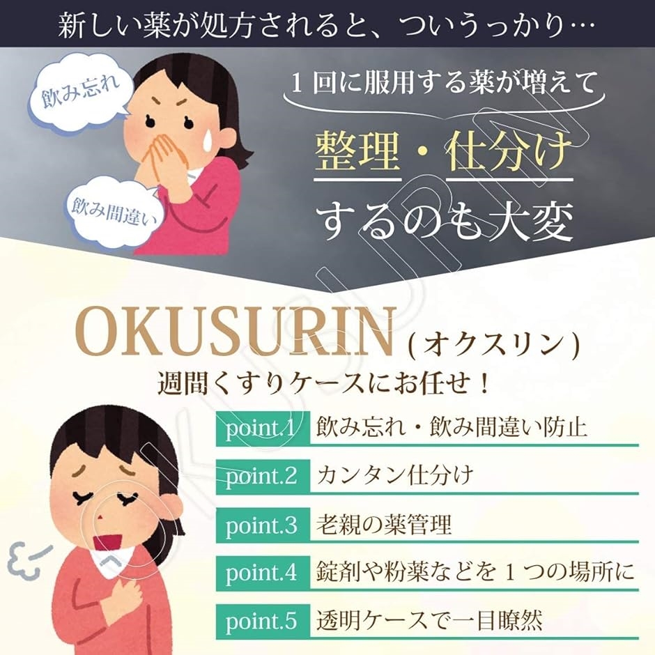 看護師が監修 日本製 薬ケース 1週間 お薬ケ...の詳細画像1