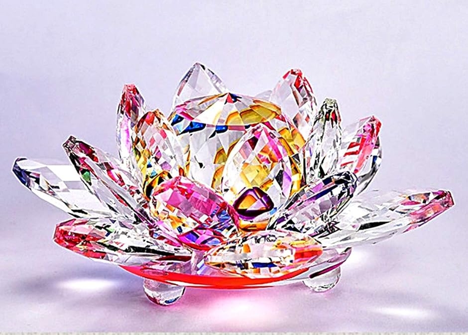 【Crystal♡さま専用】 60×60 鏡　フランスプリマベラ クリスタルガラス 水晶玉 蓮の花 ロータス サンキャッチャー 風水