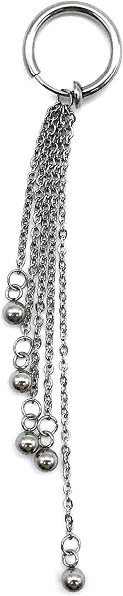 Yahoo! Yahoo!ショッピング(ヤフー ショッピング)アクセサリー チェーンピアス フェイクピアス 片耳用 お洒落デザイン ボールチェーン（イヤリング）