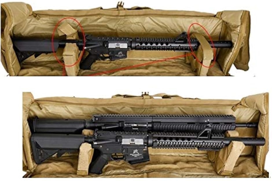 ガンケース 大容量 W100cm 2本 2丁 収納 ライフル ソフト サバゲー