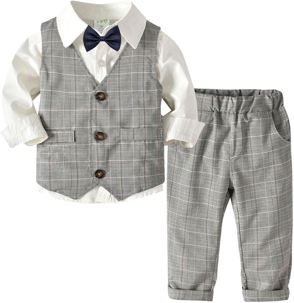 男の子 スーツ キッズ フォーマル セットアップ ベビー タキシード 初節句 出産祝い 七五三 結婚式 おしゃれ FOBOGY(120)