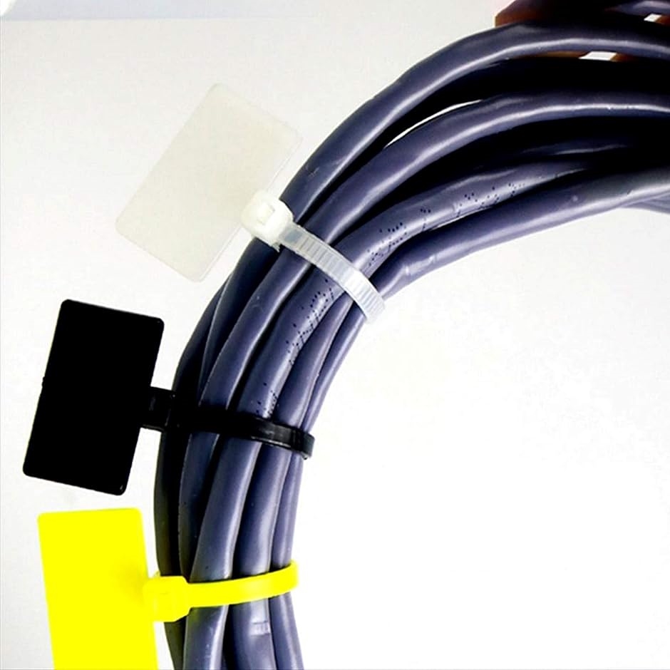 結束バンド 200mm 250本 ケーブルタグ 配線 マーカータイ マーキング用