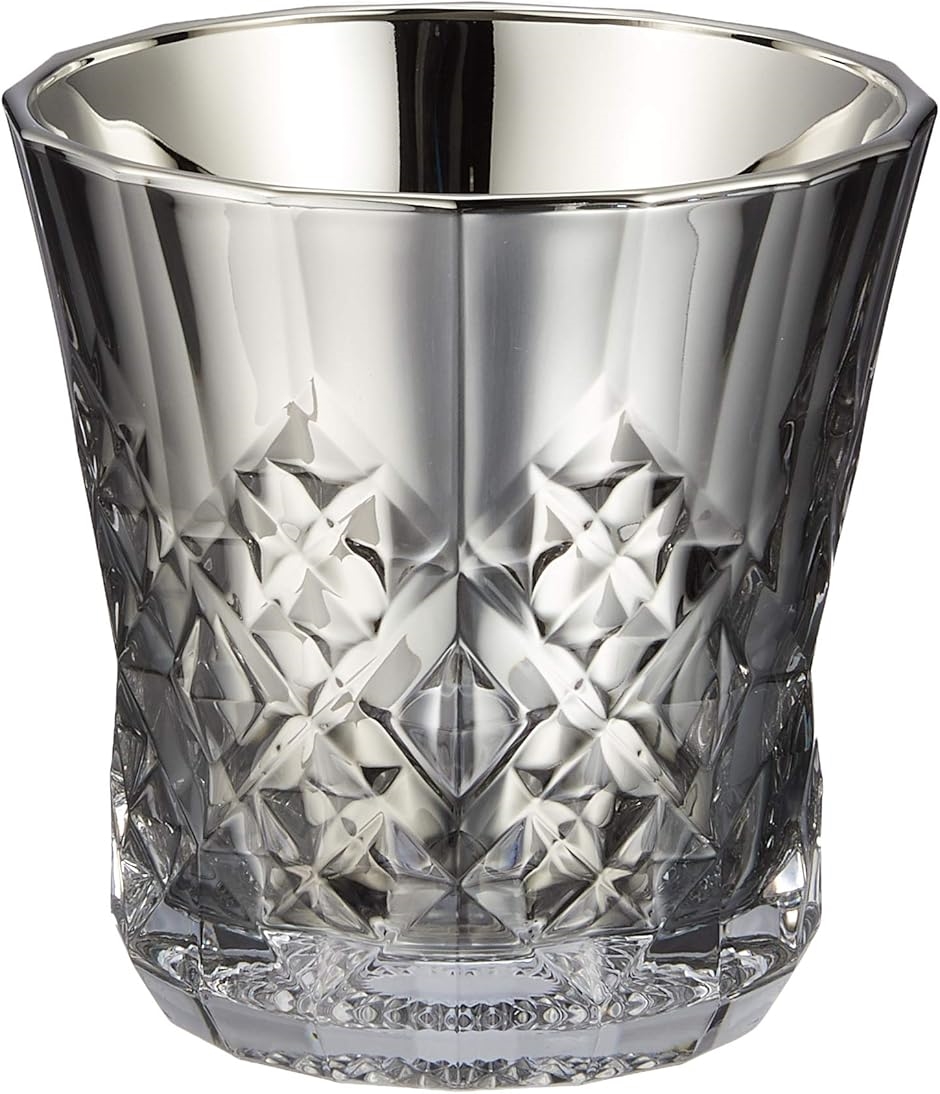 ロックグラス チタンミラー 日本製 ウィスキー ワイン 焼酎 ハイボール お酒がまろやかに クロス付 Silver Rex(Rex)の画像