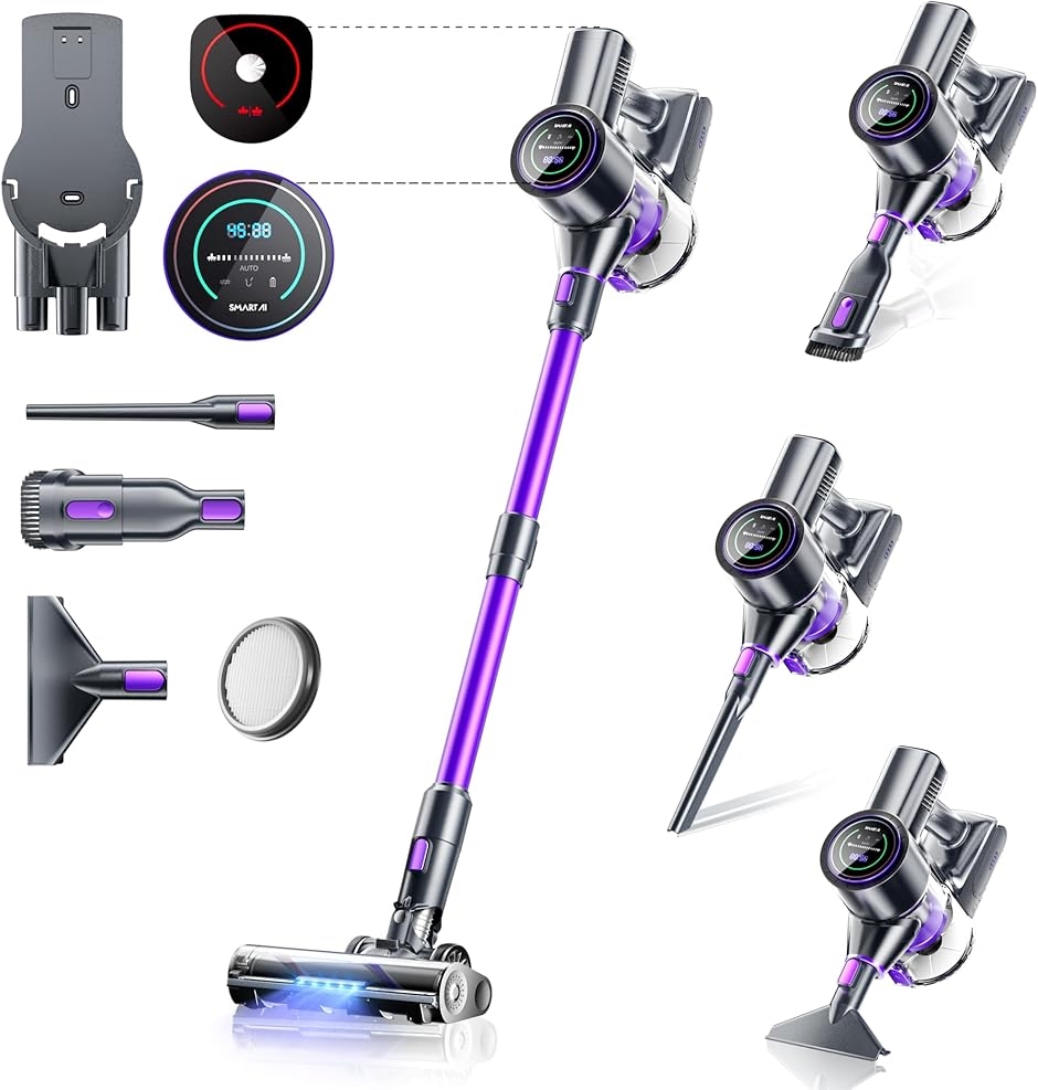 超パワフル33Kpa＆使いやすい❣最新スマートタッチディスプレイ搭載♪❤掃除機 超パワフル33Kpa＆使いやすい❣最新スマートタッチディスプレイ搭載