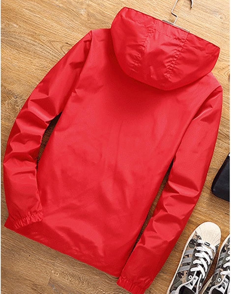 メンズ 長袖 ウインドブレーカー 登山 薄手(レッド,  2XL) | ブランド登録なし | 02