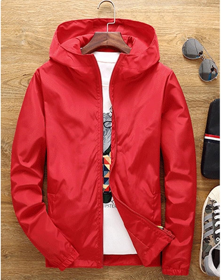 メンズ 長袖 ウインドブレーカー 登山 薄手(レッド,  2XL) | ブランド登録なし | 03