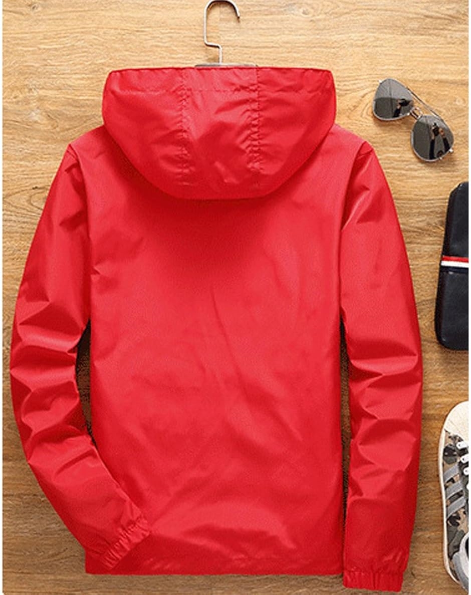 メンズ 長袖 ウインドブレーカー 登山 薄手(レッド,  2XL) | ブランド登録なし | 04