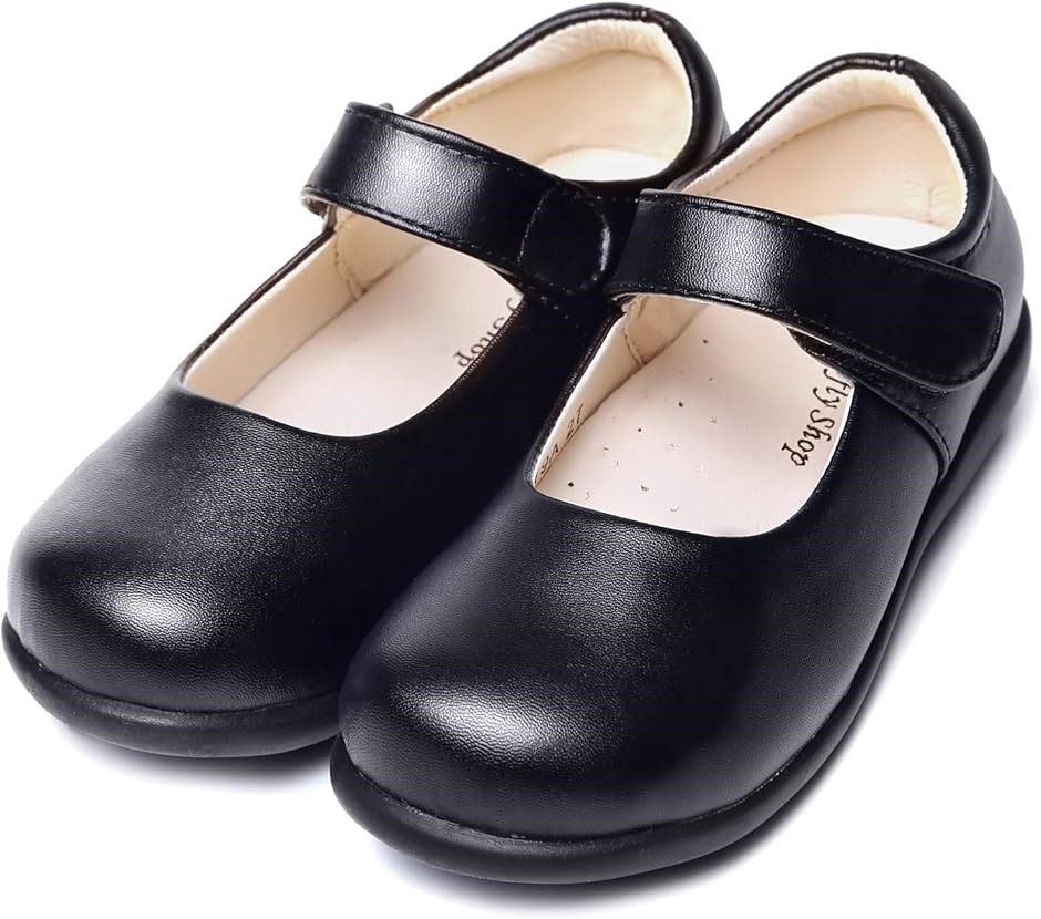 フォーマルシューズ フラット パンプス 4歳-12歳 女の子 18.0cm(ブラック,  18.0 cm 3E)