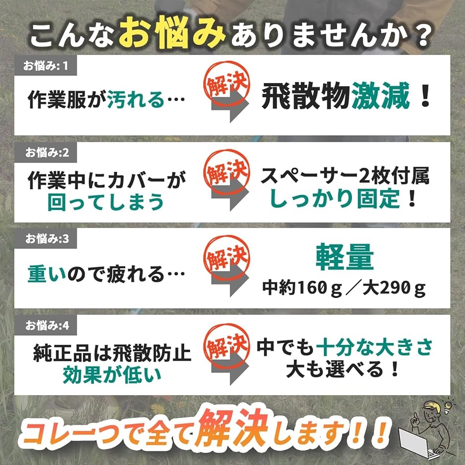 【互換品】草刈り機 カバー 飛散防止カバー 刈...の詳細画像2
