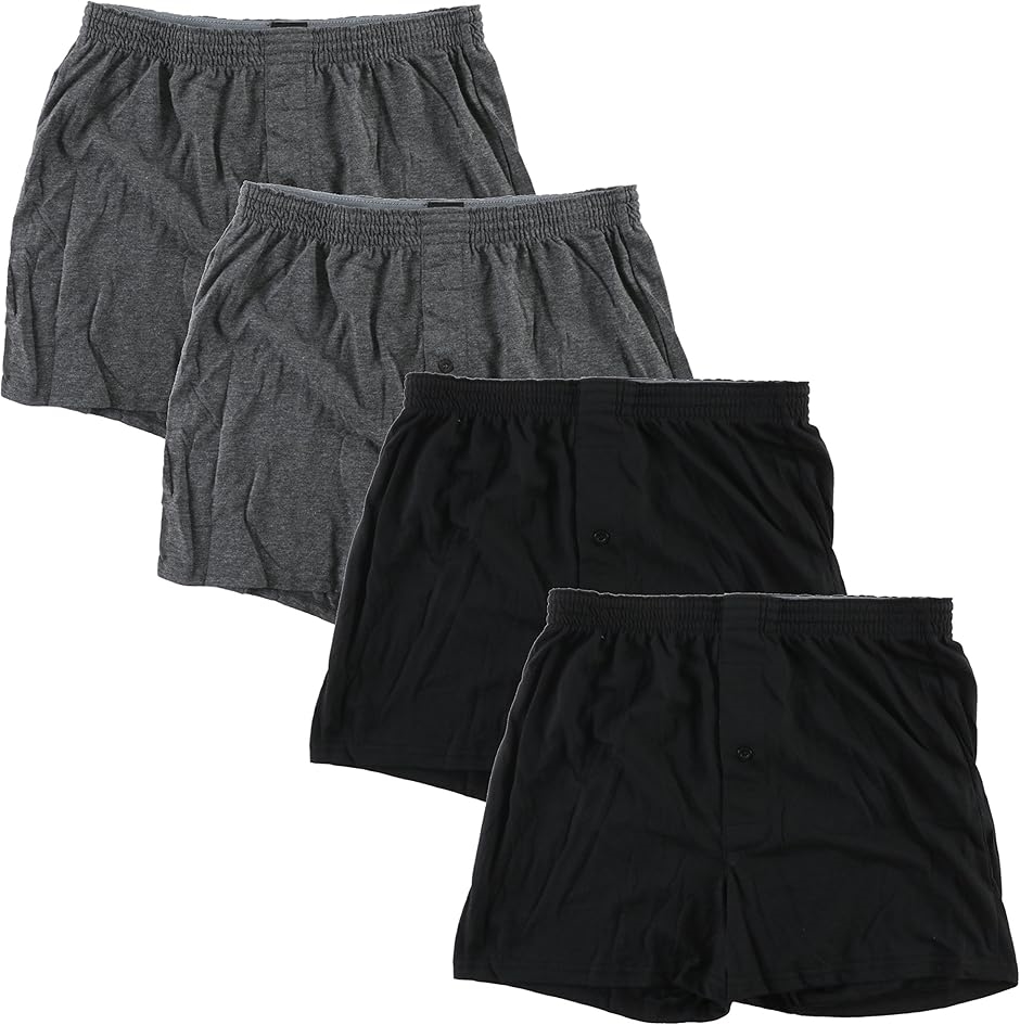 Yahoo! Yahoo!ショッピング(ヤフー ショッピング)メンズ 無地 ニット トランクス 前開き セット パンツ 下着 Ａ（4枚セット　Ａ,  3L）
