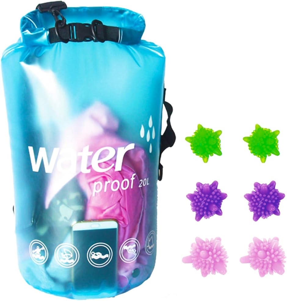 洗濯袋 トラベル用品 洗濯用品 防水 洗濯バッグ 折りたたみ 旅行 携帯 ランドリー 20L hwt-2122(20Lブルー)