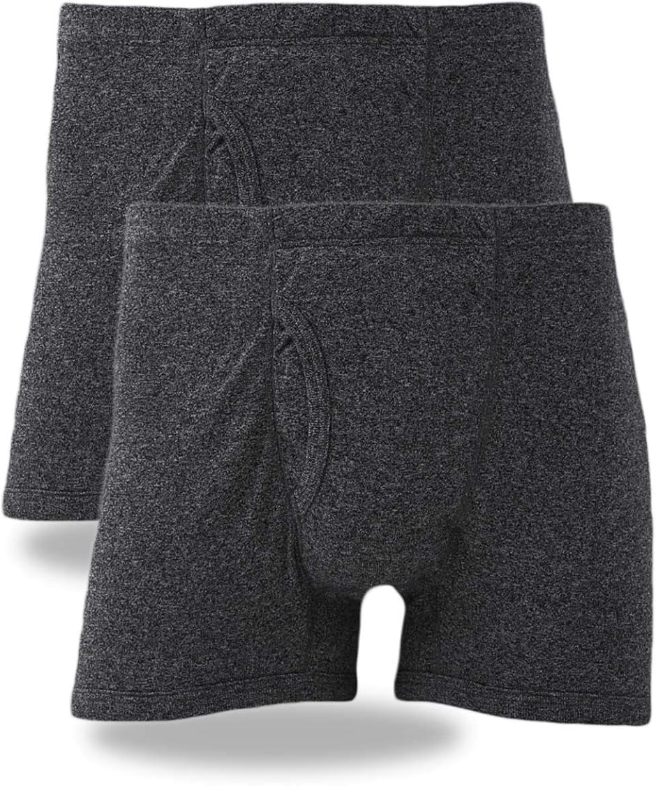 パンツ メンズ 下着 ブリーフ 肌着 2枚 セット シミ対策 抗菌 消臭 前開き ボタンなし 無地(1.ダークグレー,  XL)