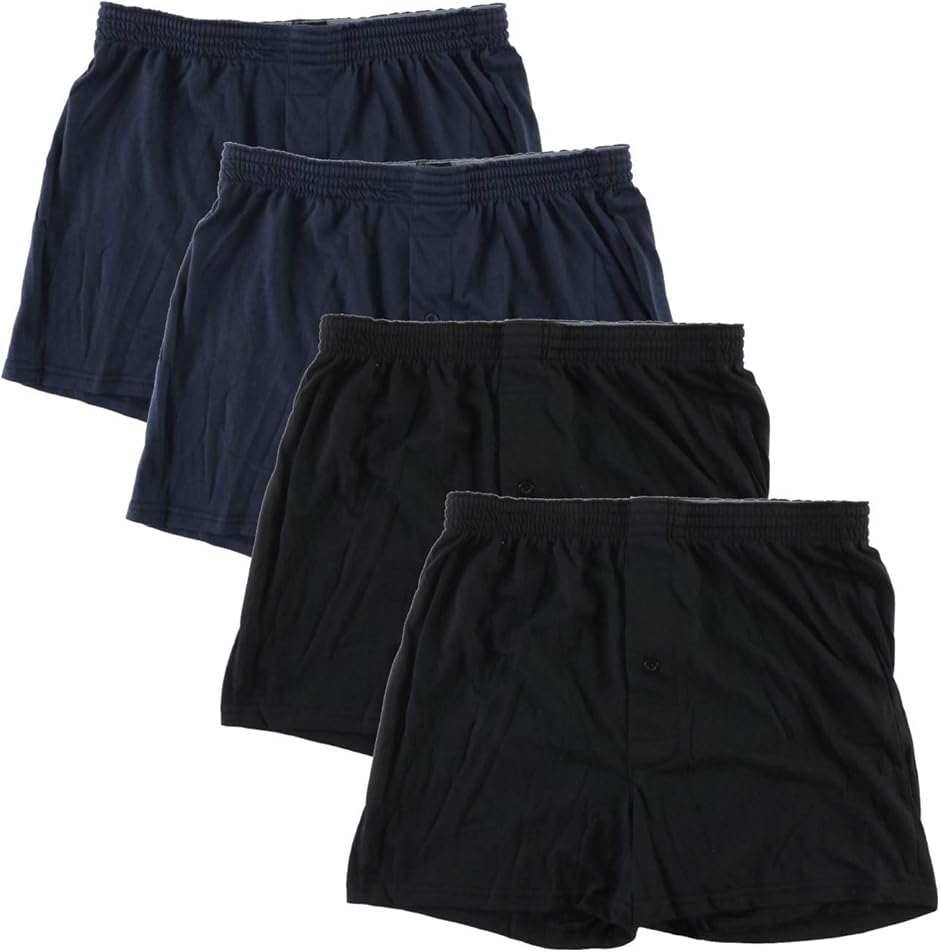 Yahoo! Yahoo!ショッピング(ヤフー ショッピング)メンズ 無地 ニット トランクス 前開き セット パンツ 下着 ４枚セット B（４枚セット B,  M）