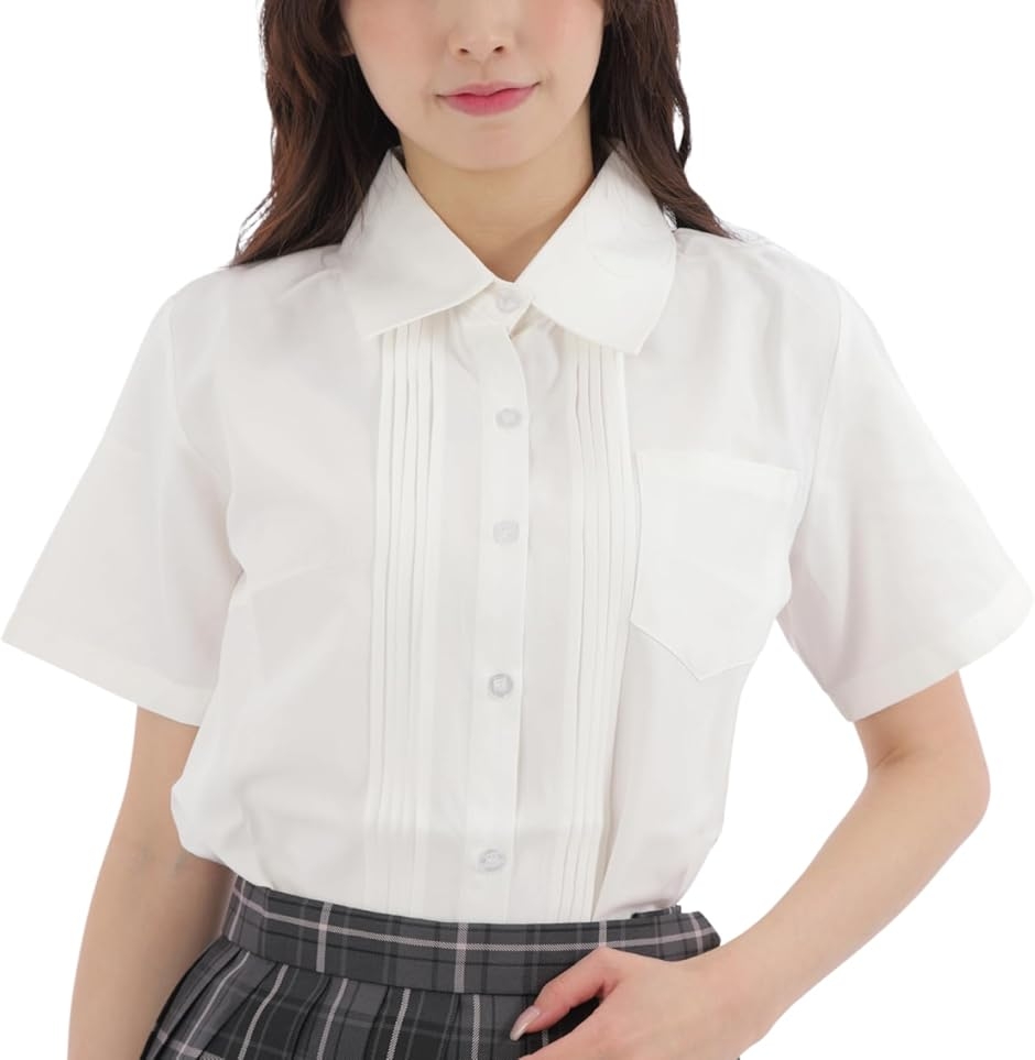 スクールブラウス 制服 エレガント 女子 オルガン プリーツ ポケット付