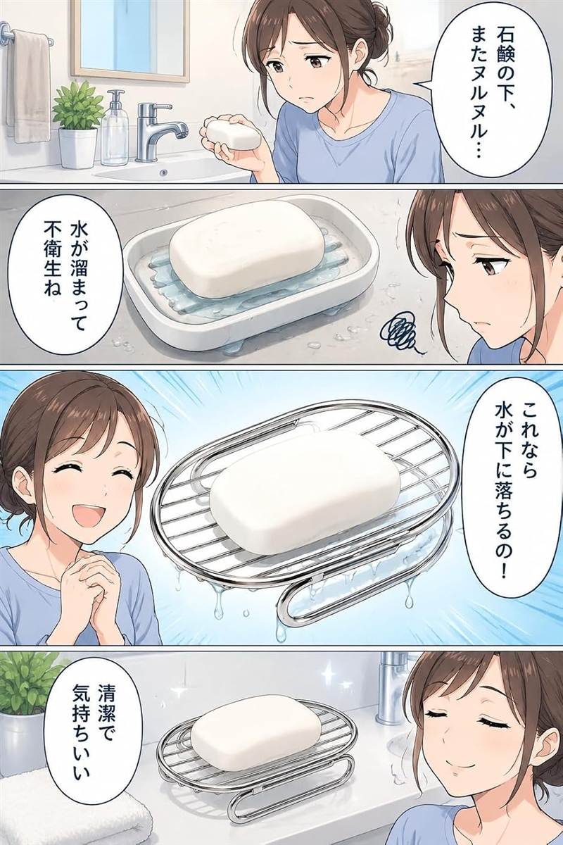 石鹸置き ソープディッシュ ステンレス 水切り...の詳細画像3