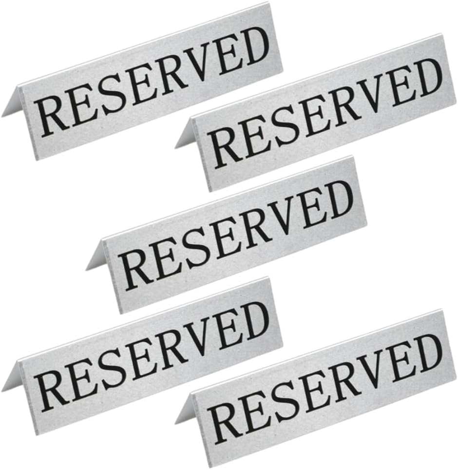 Uccellino ステンレス 予約席プレート 5個セット RESERVED サイン