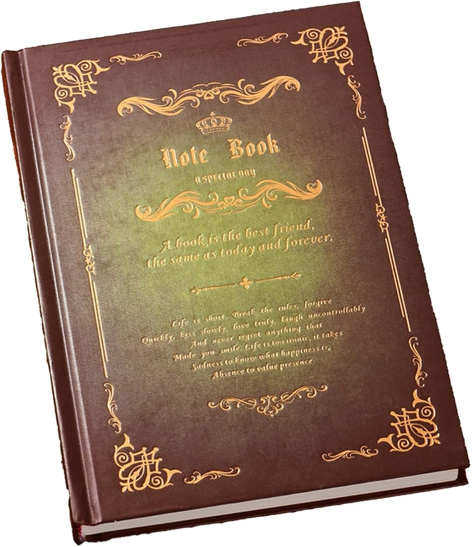 魔導書風ノート 魔法書 メモ帳 手帳 自由帳 日記帳 洋書 罫線付き