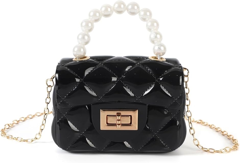 マイクロ ショルダーバッグ ミニバッグ チェーン ゴールド パール 斜