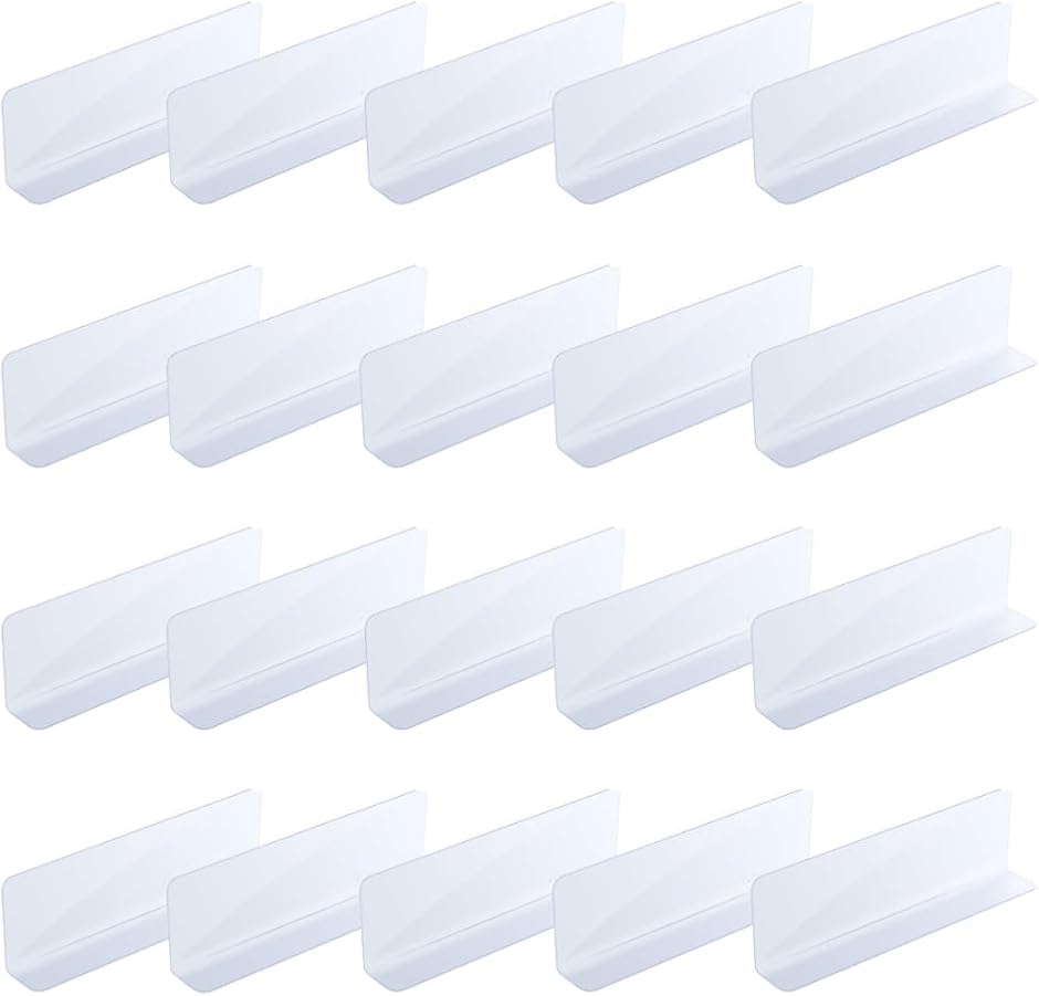 棚仕切り板 L字 商品仕切り アクリル クリア 20個セット(20x3x6cm) : REAPRI - 通販 - Yahoo!ショッピング