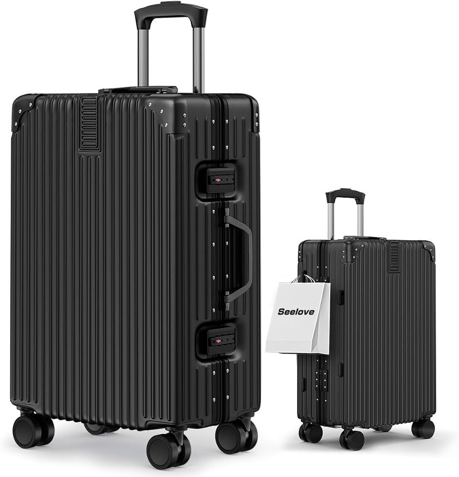 ブランド登録なし - 旅行バッグ 持ちはこび容れもの 機内持ち込み ABS+パソコン 静? (b.黒いこと,  M大きさ（5〜7泊/60L）(66x43x25珊)) スーツケース、キャリーバッグ-スーツケースカバー