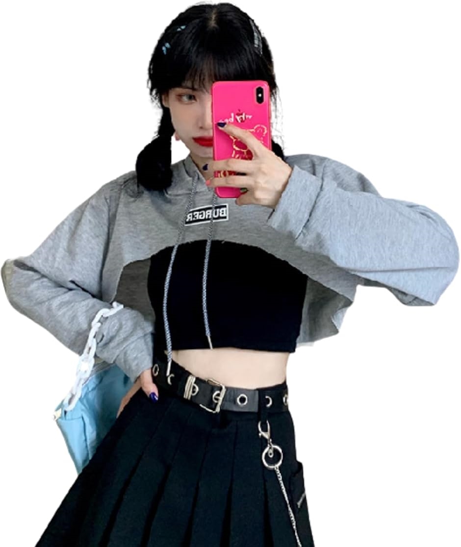 クロップド丈 トップス へそ出し 服 レディース 韓国 kpop crop