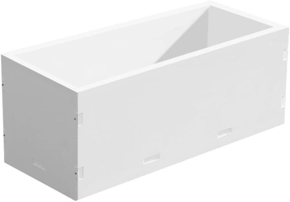 プランター スクエアプランター 長さ100x幅30x高さ30cm 組み立て簡単 ガーデニング(ホワイト,  100x30x30CM)