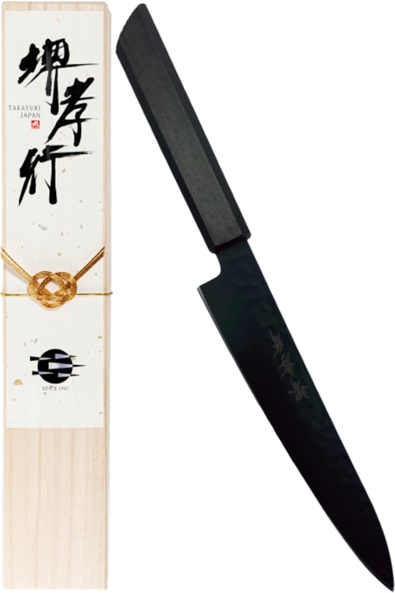 堺孝行 プロの料理人が愛用する包丁ブランド 朗黒 ペティナイフ 150mm