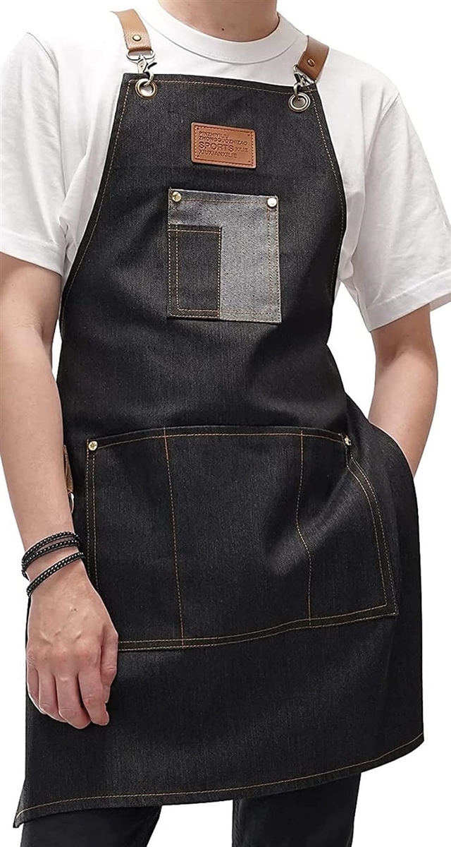 DIESEL エプロン　デニム　メンズ　ワークエプロン　レザー　キャンプ　男性用 エプロン 男性用 メンズ おしゃれ メンズエプロン アウトドア MDM