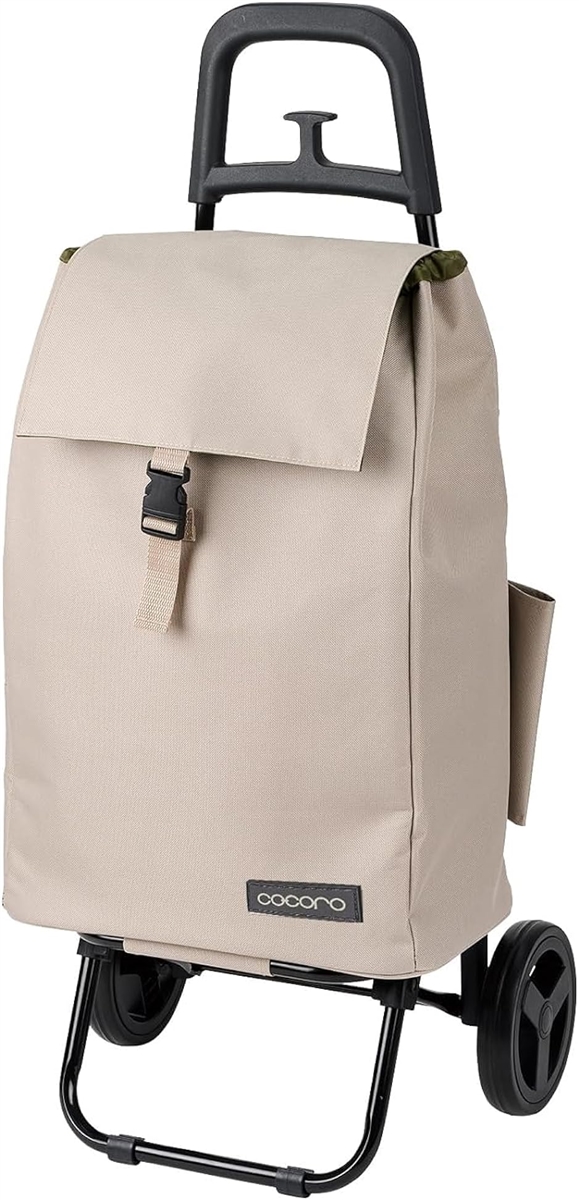 ショッピングカート 買い物カート 保冷 保温 Sサイズ 軽量2kg 大容量37L 小柄な方にも使いやすい(ベージュ,  Small)