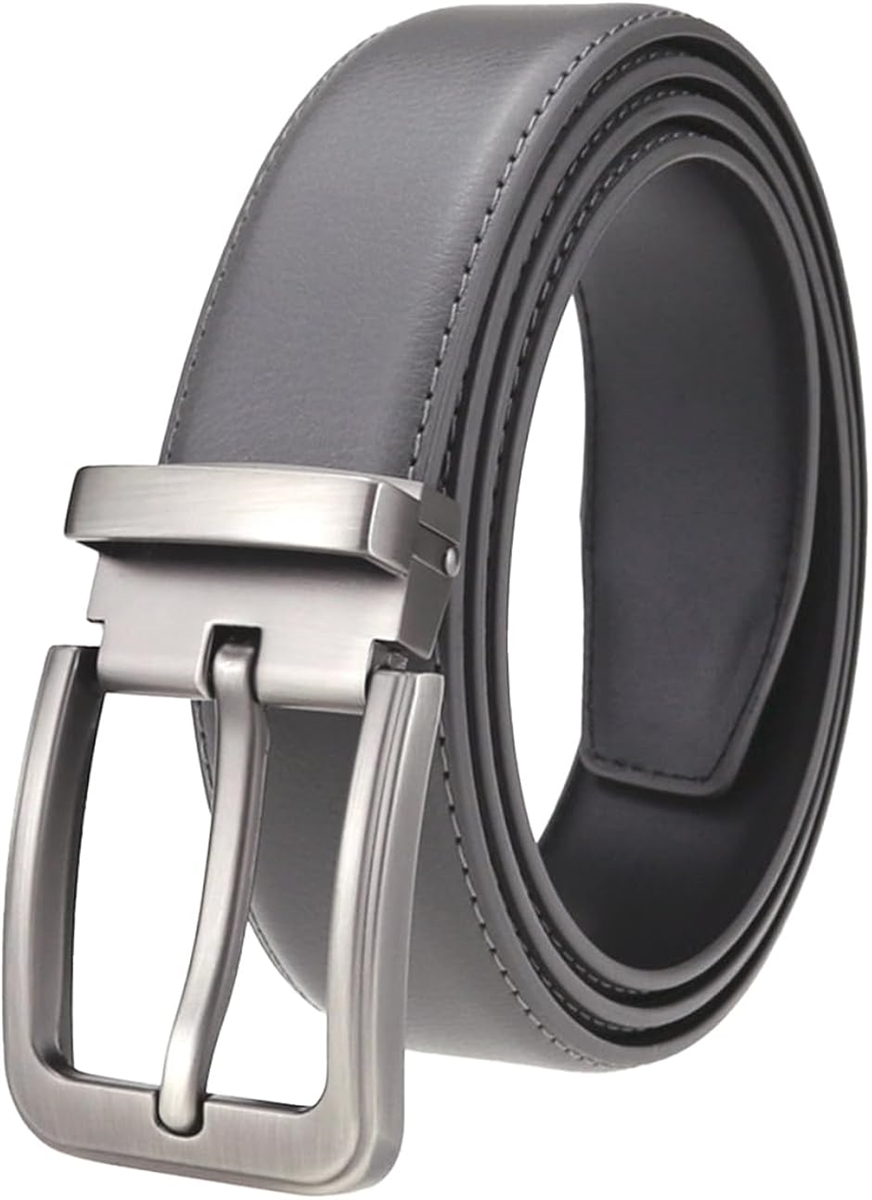 1ピン本革メンズベルト 116cm(グレー, 116cm) : REAPRI - 通販