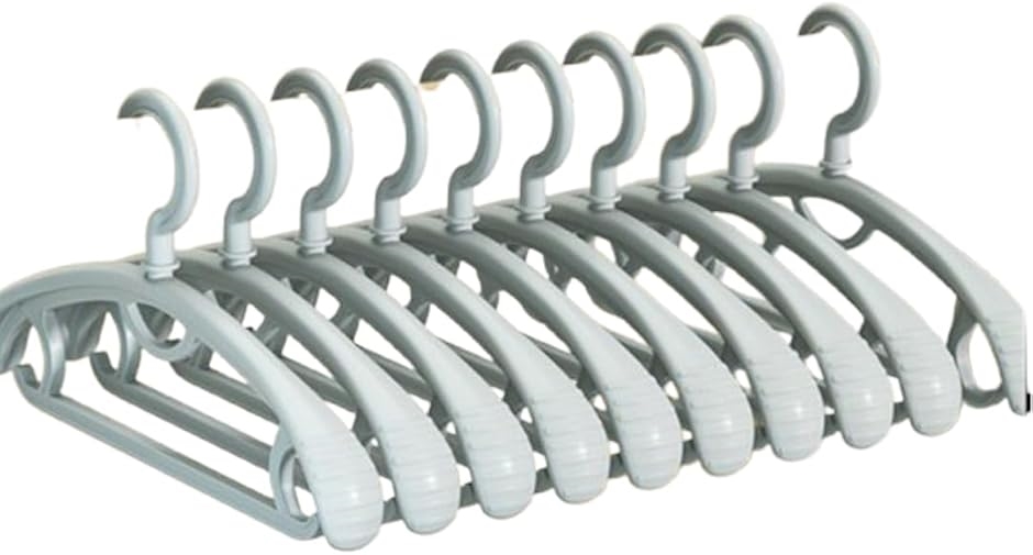 ハンガー パーカーハンガー ニットハンガー スーツハンガー かたくずれ防止 おしゃれ着ハンガー 10本セット (グレー,  画像参照)