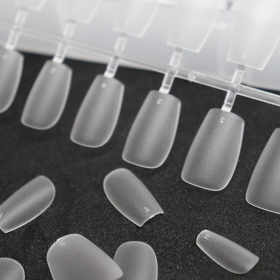 根元極薄タイプ ネイルチップ ショート バレリーナ つけ爪 短め 300枚