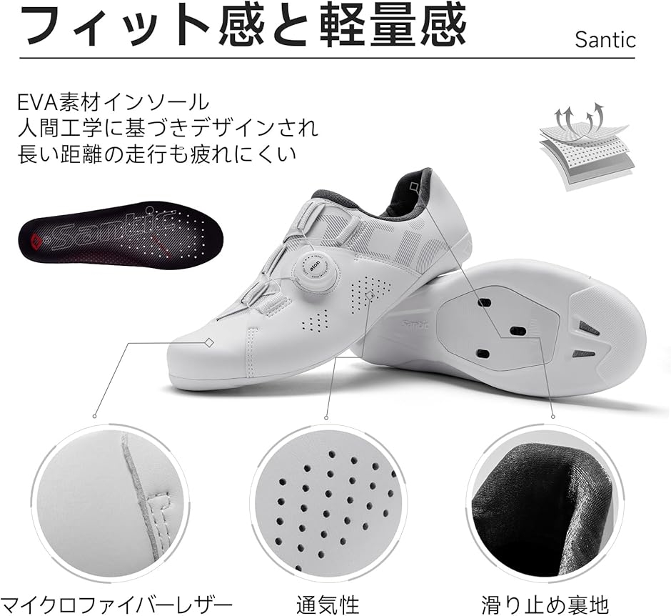 サイクリングシューズ ビンディングシューズ ロードバイク 自転車