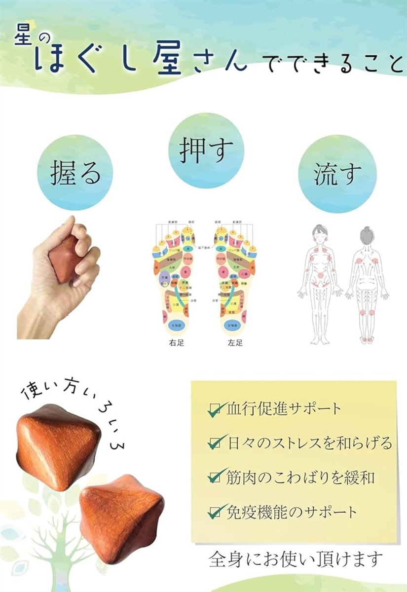 医学療法士監修 星のほぐし屋さん ツボ押し 足ツボ ストレス解消