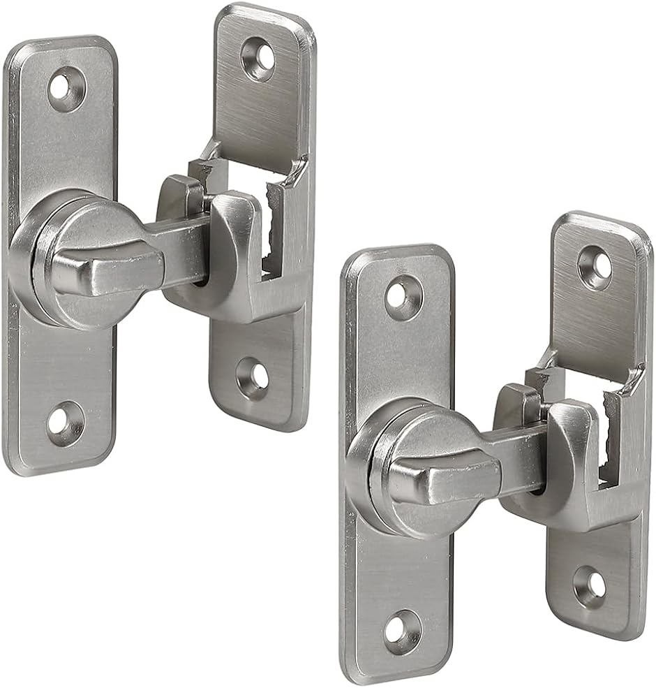 【Yahoo!ランキング1位入賞】スライディングドア 鍵 ロック 引き戸 スライドドア 門 開き戸 後付け 内鍵 補助錠 (シルバー)