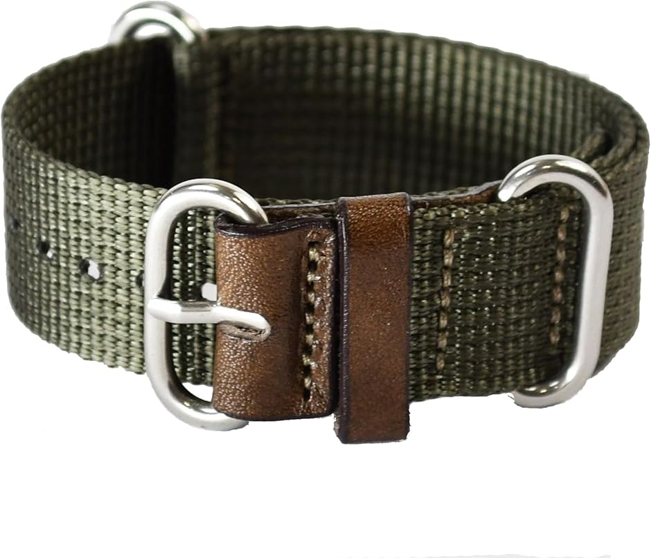 atelierCODEL nato ベルト 職人が付け心地を追求 腕時計 バンド 革(グレーオリーブ,  ラグ幅19ｍｍ/20ｍｍ)
