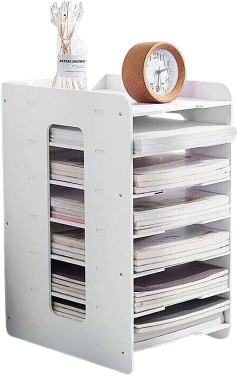 レターケース a4 事務用品 ファイルラック 書類棚 組み立て式 書類整理 ファイルケース 書類トレー(グレー)