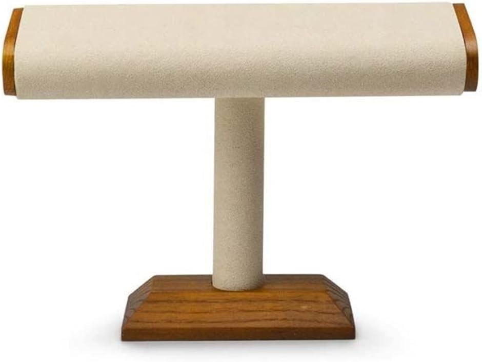 良品ラボ 腕時計スタンド 4本用 木製 ウォッチスタンド ディスプレイ 撮影 時計置き台 アクセサリースタンド(クリームホワイト)