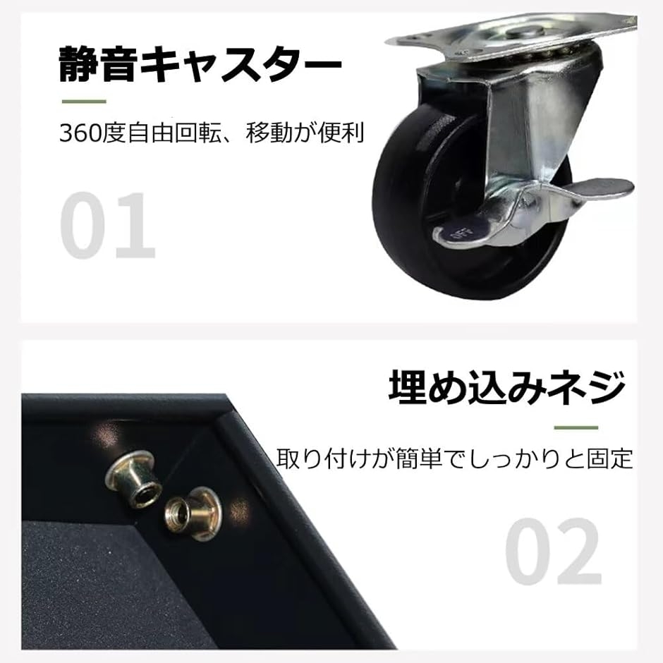 ツールワゴン ツールカート 3段 耐荷重200kg 工具カート 工具ワゴン