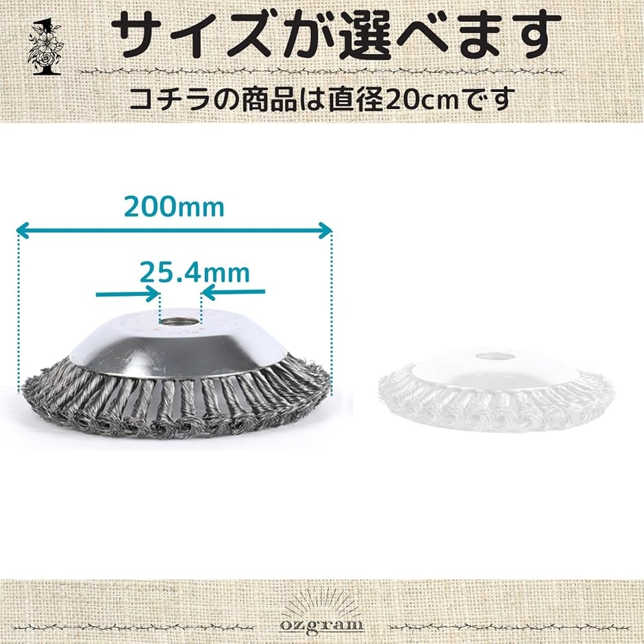 草刈り機 替刃 雑草ブラシヘッド 草刈機用チッ...の詳細画像1