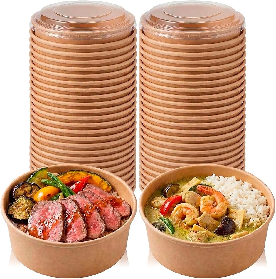 使い捨て弁当箱 どんぶり 使い捨て容器 蓋付き ランチボックス