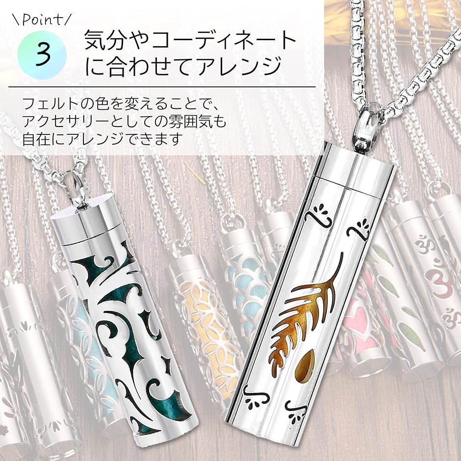 アロマペンダント ネックレス 2点セット ステンレス ロケット 透かし