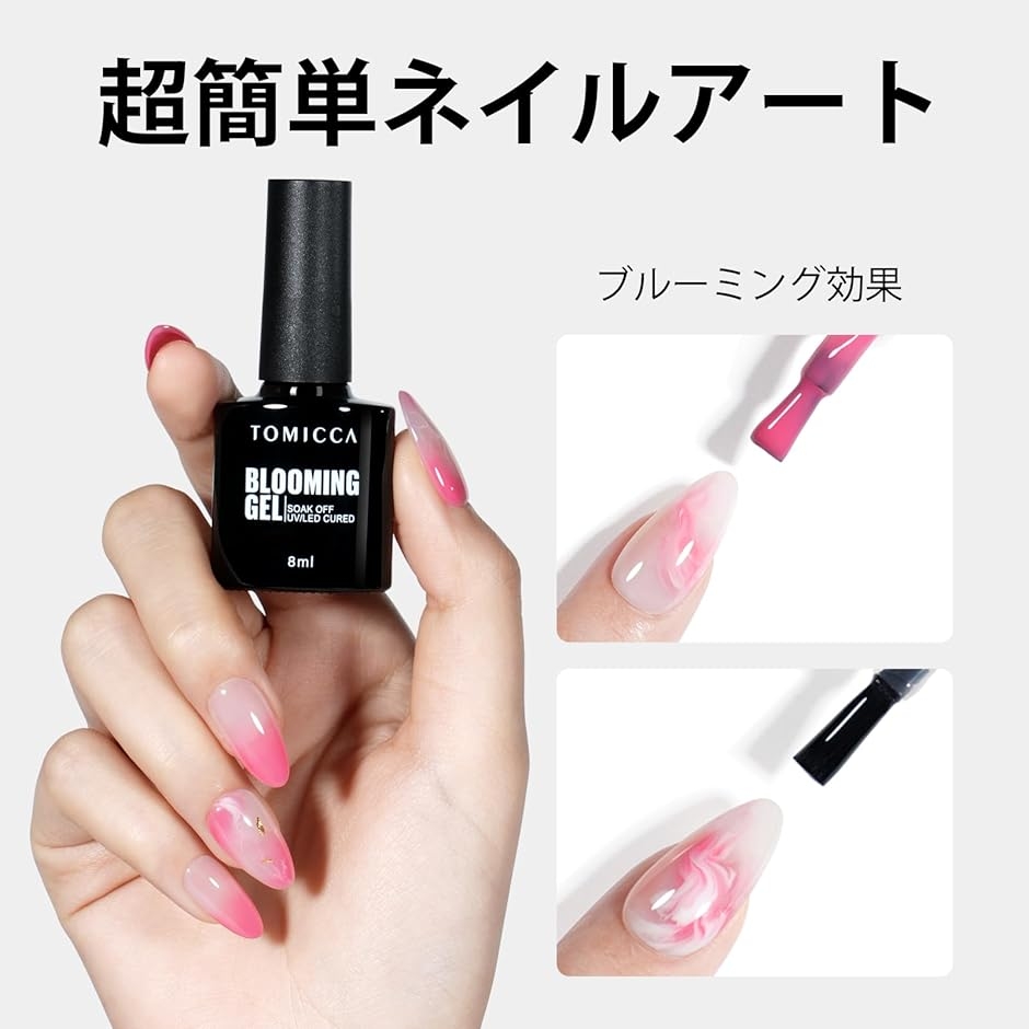 互換品】 ジェルネイル ブルーミング 8ML クリアルジェル マーブル