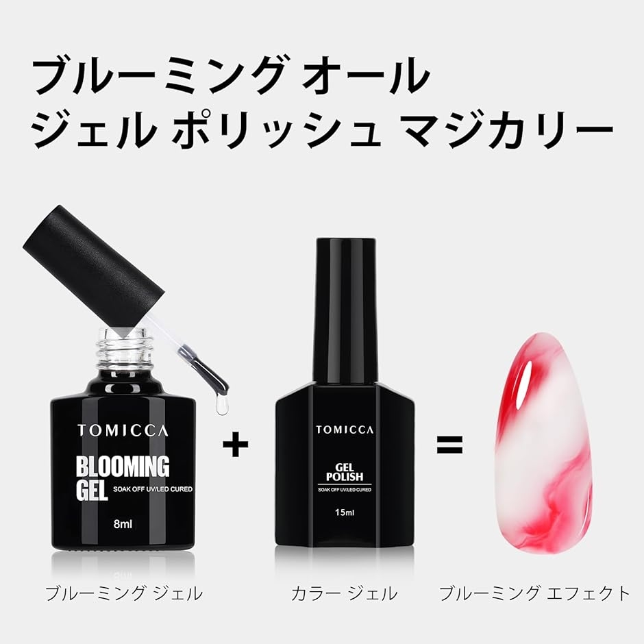 互換品】 ジェルネイル ブルーミング 8ML クリアルジェル マーブル