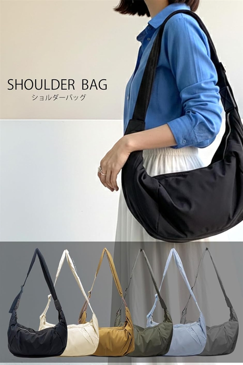 ショルダーバッグ ラウンド 斜め掛け ボディバッグ レディース 三日月