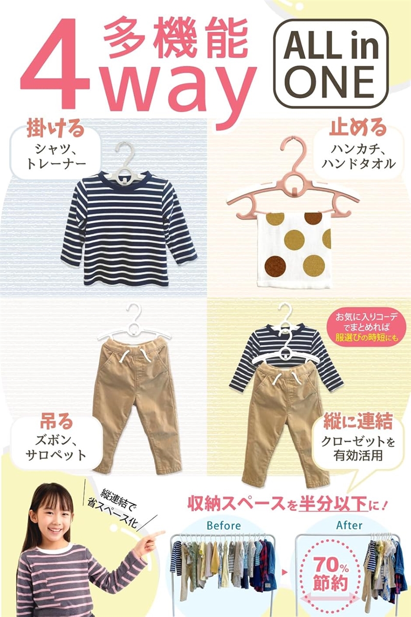 ベビーハンガー 整理収納アドバイザー推薦 子供...の詳細画像3