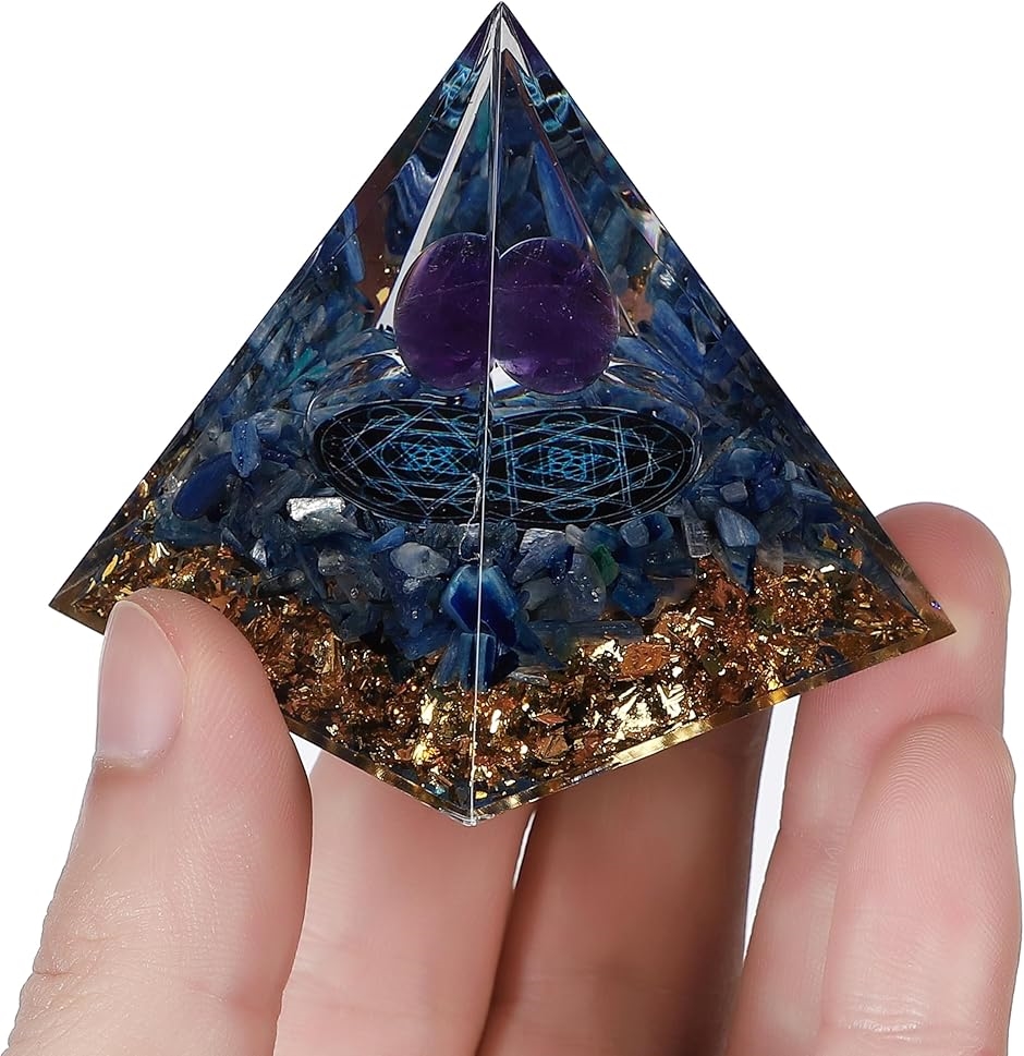 オルゴナイト ピラミッド 水晶 天然石 チャクラ パワーストーン 置物