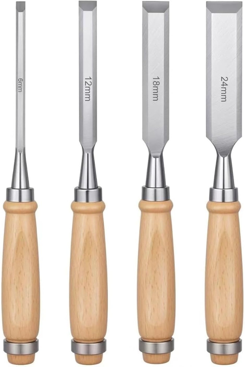 平ノミ 4本セット 木工用ノミ ノミセット 木彫り 彫刻 DIY 平のみ
