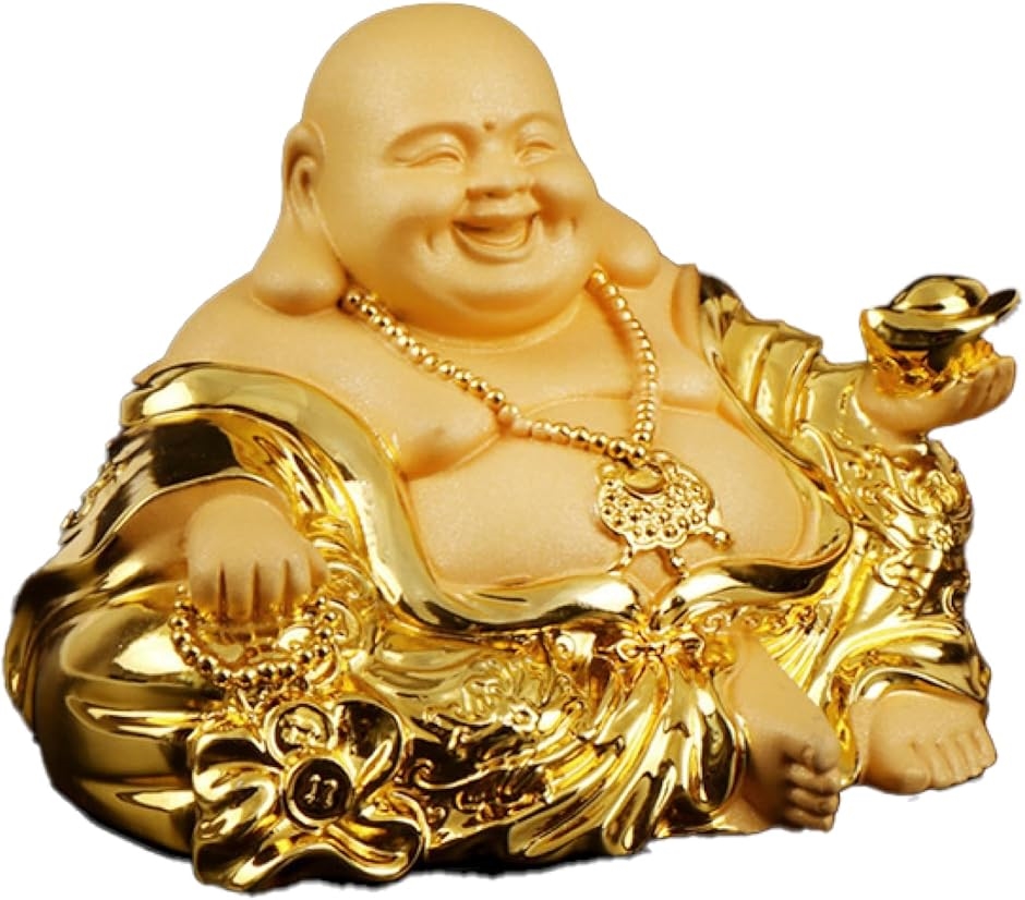 仏像 七福神 布袋様 置物 ゴールド 金運 風水 インテリア 玄関 縁起物